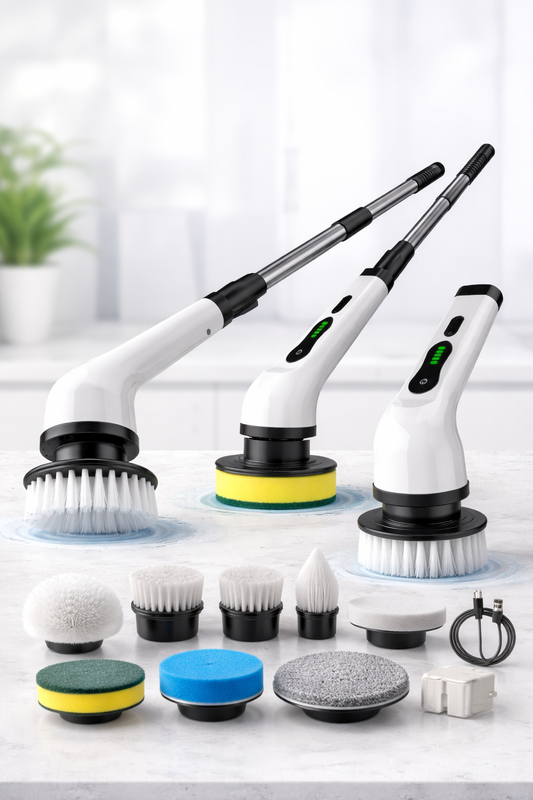 Cepillo de Limpieza Eléctrico 9 en 1 – Potente, Recargable y Sin Esfuerzo